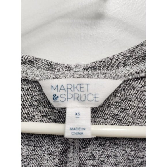 Market & Spruce Stitch Fix Womens Hoodie XS Gray Soft Knit Drawstrng Pullover - Picture 5 of 8